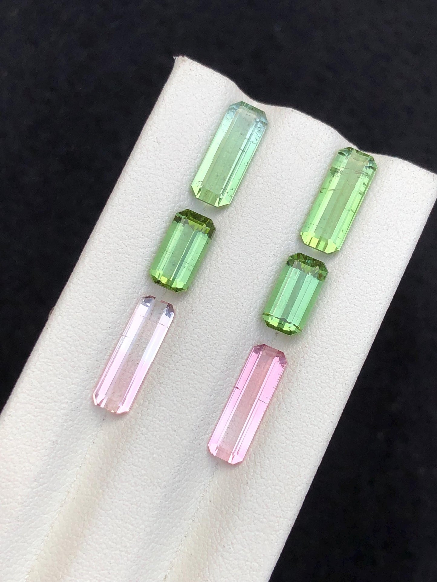 10.20 carats Faceted tourmaline pairs origin Afghanistan