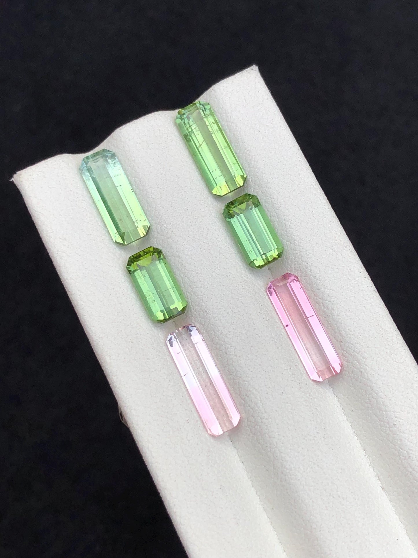 10.20 carats Faceted tourmaline pairs origin Afghanistan