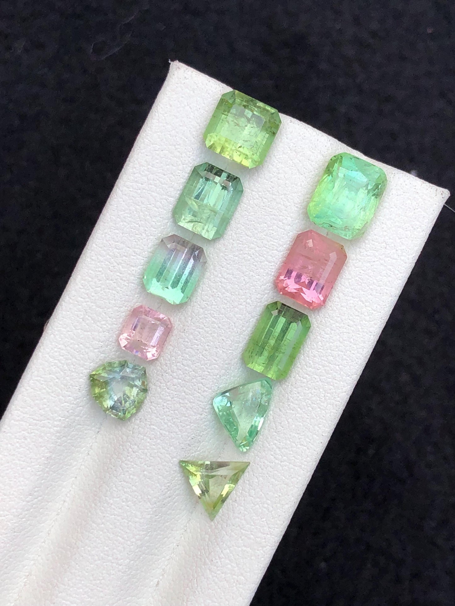 14.40 carats Faceted tourmaline lot origin Afghanistan