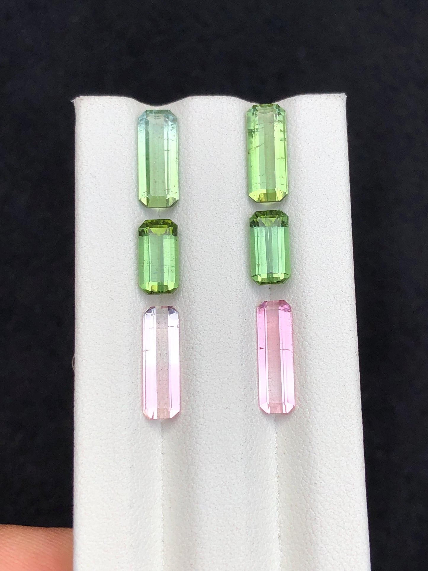 10.20 carats Faceted tourmaline pairs origin Afghanistan