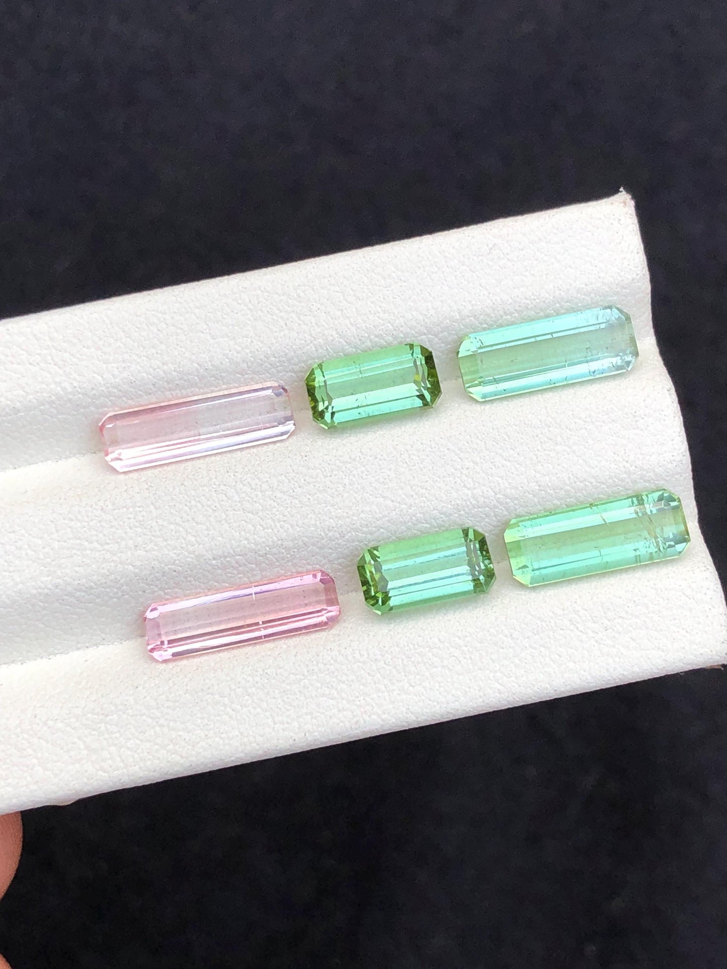 10.20 carats Faceted tourmaline pairs origin Afghanistan