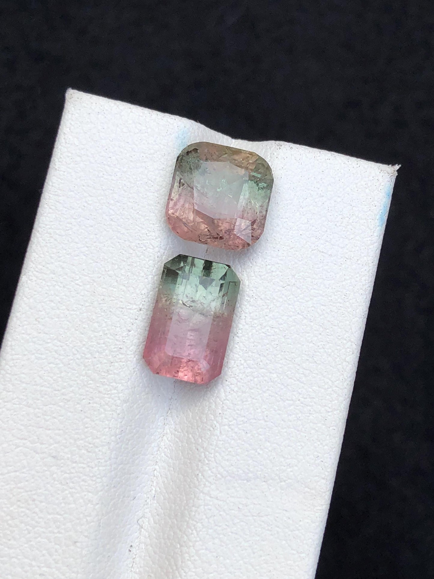 9.30 carats Faceted bi colour tourmaline origin Afghanistan