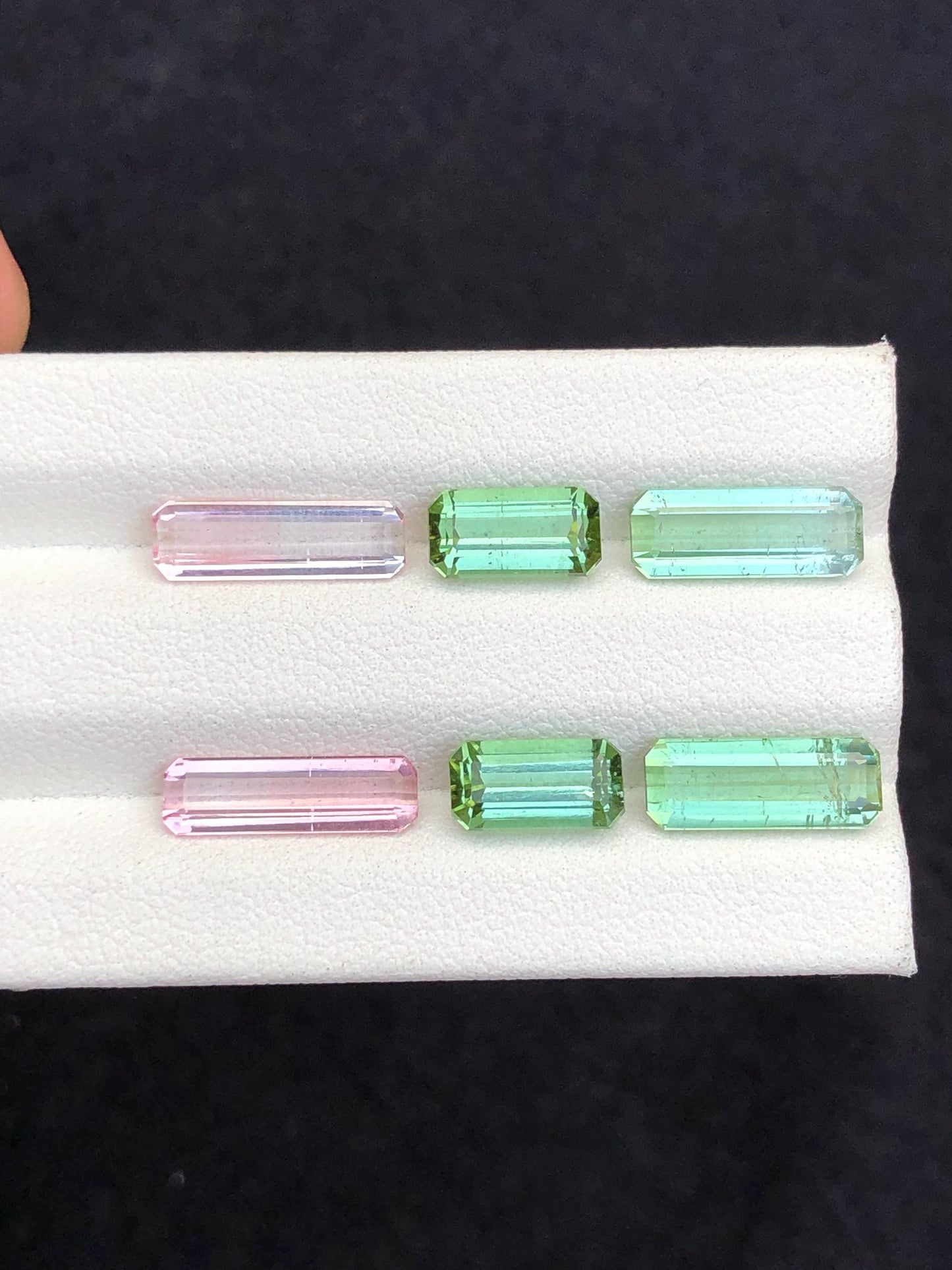 10.20 carats Faceted tourmaline pairs origin Afghanistan