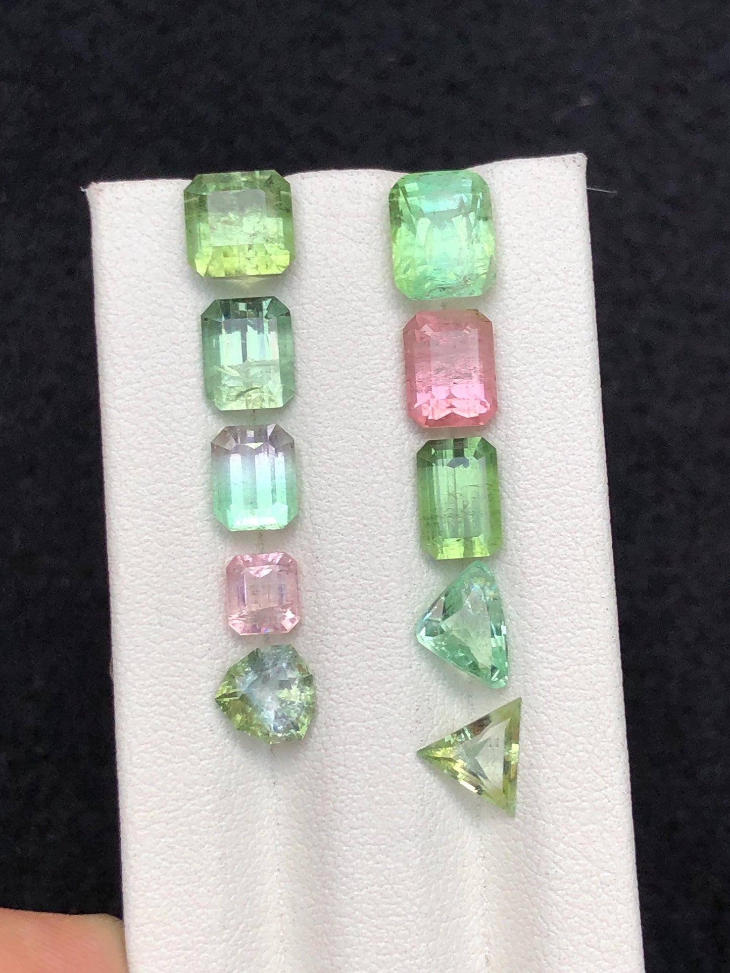 14.40 carats Faceted tourmaline lot origin Afghanistan