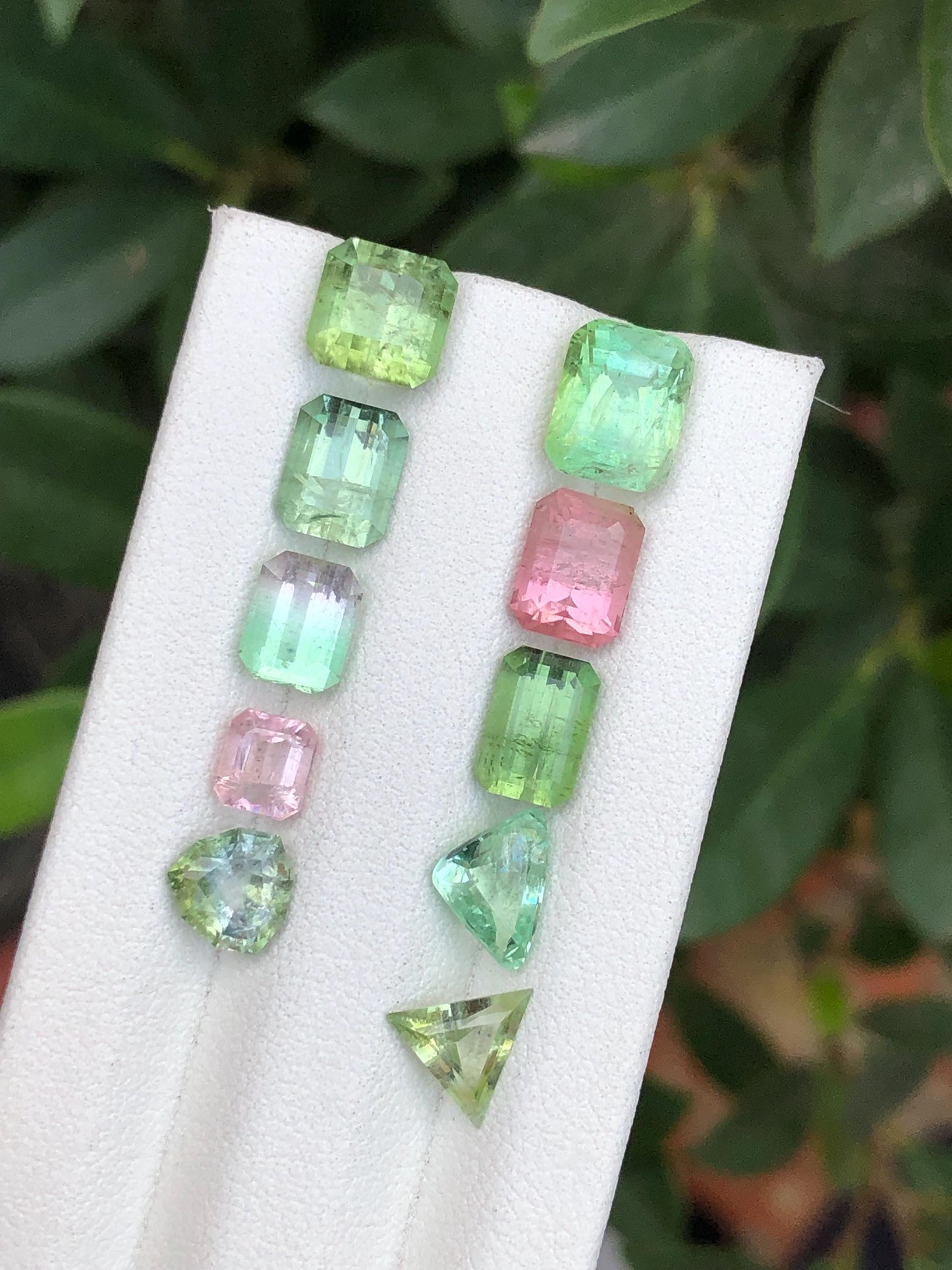 14.40 carats Faceted tourmaline lot origin Afghanistan