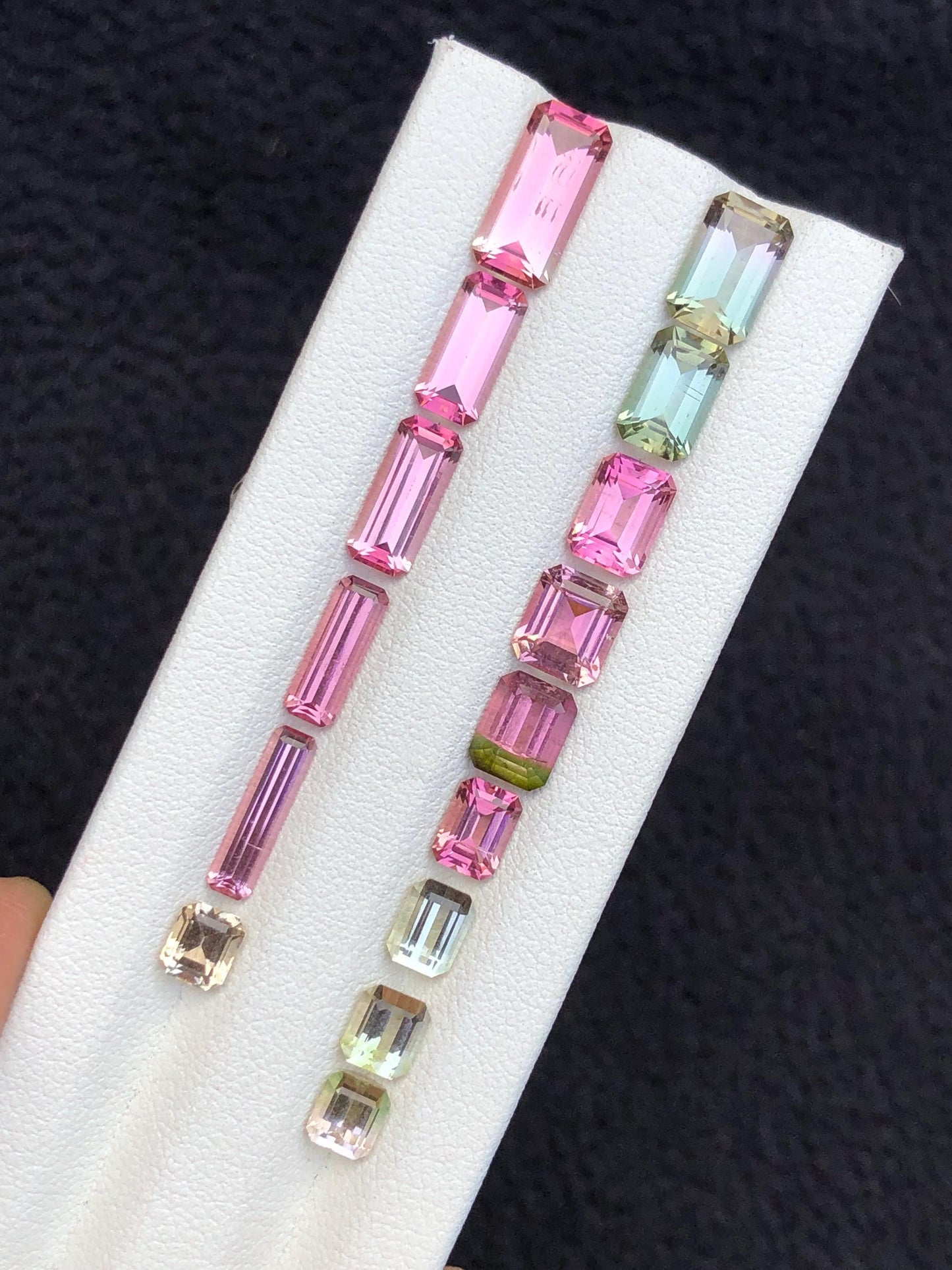 15.30 carats Pink faceted tourmaline lot