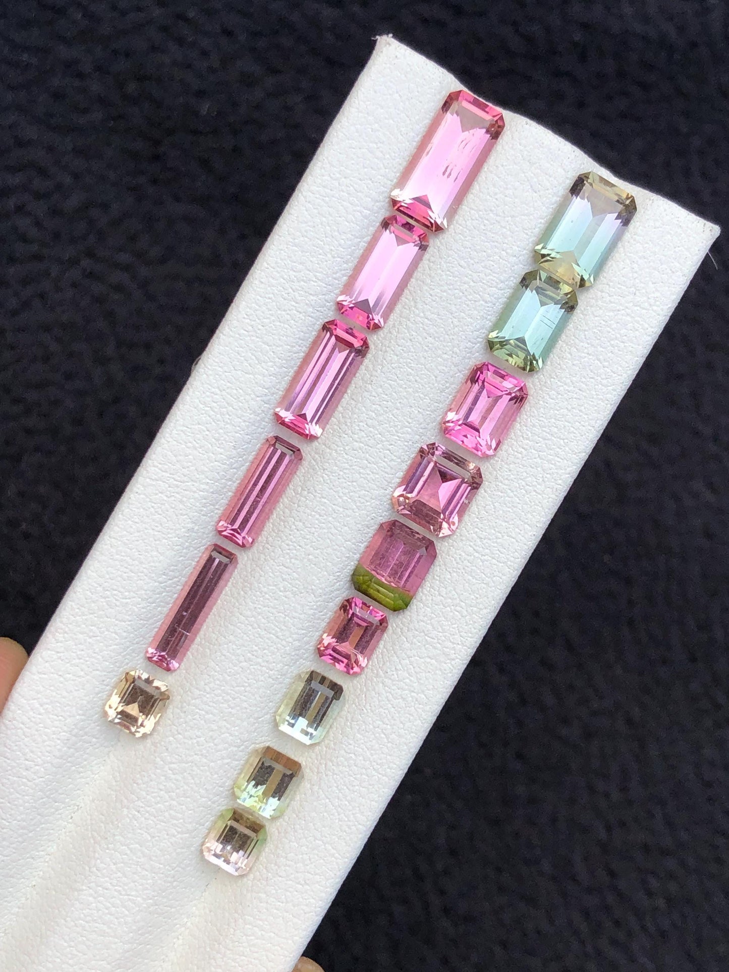 15.30 carats Pink faceted tourmaline lot