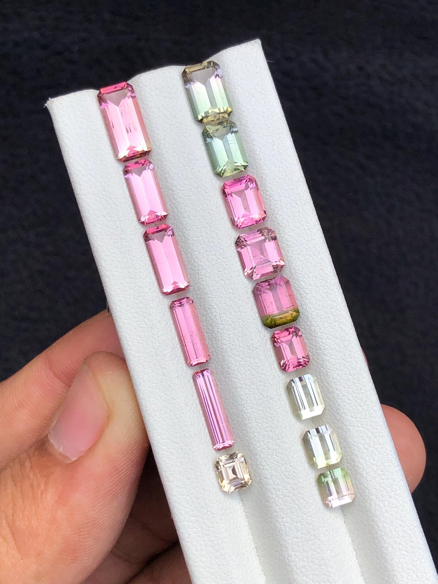 15.30 carats Pink faceted tourmaline lot