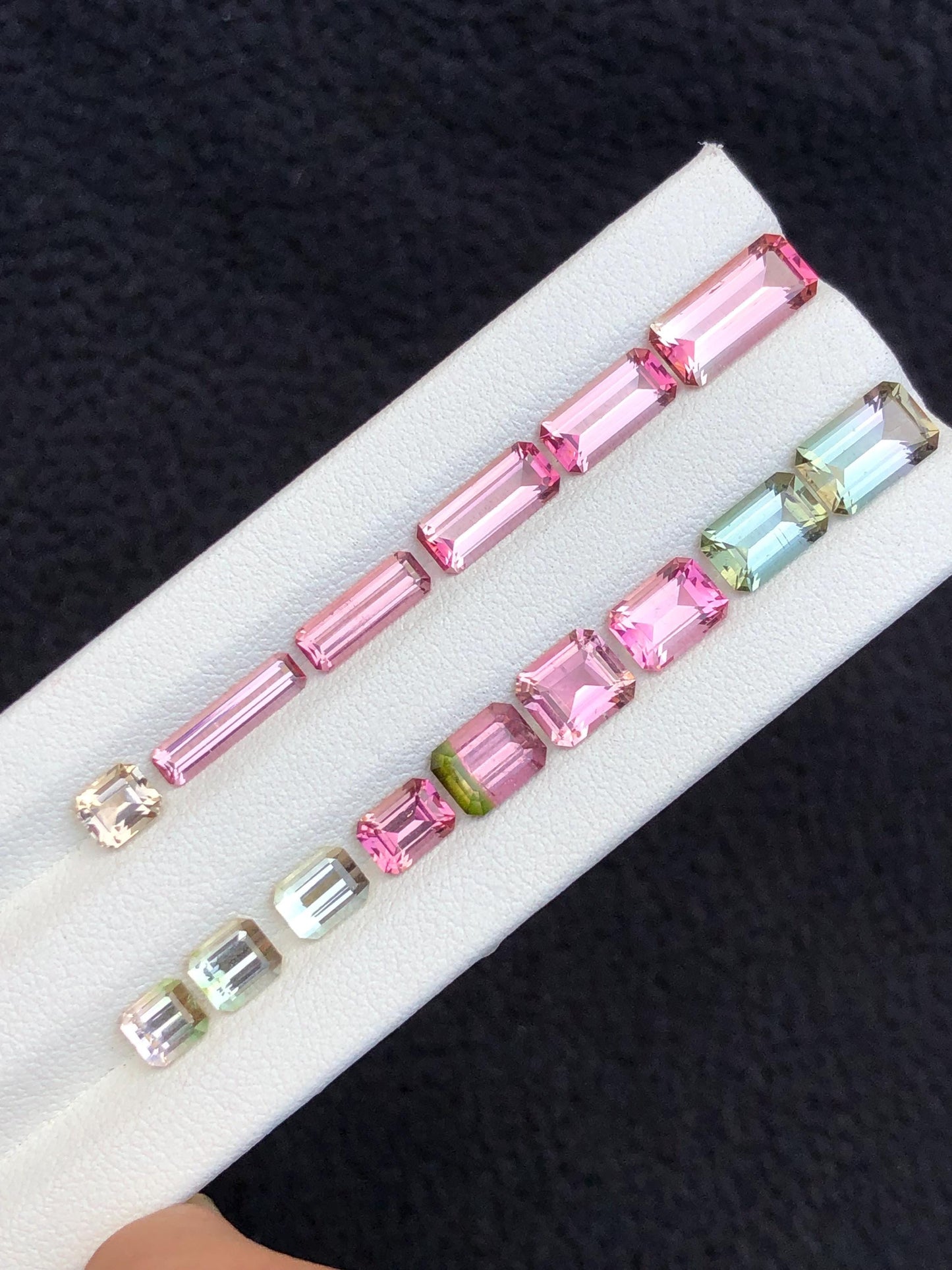 15.30 carats Pink faceted tourmaline lot