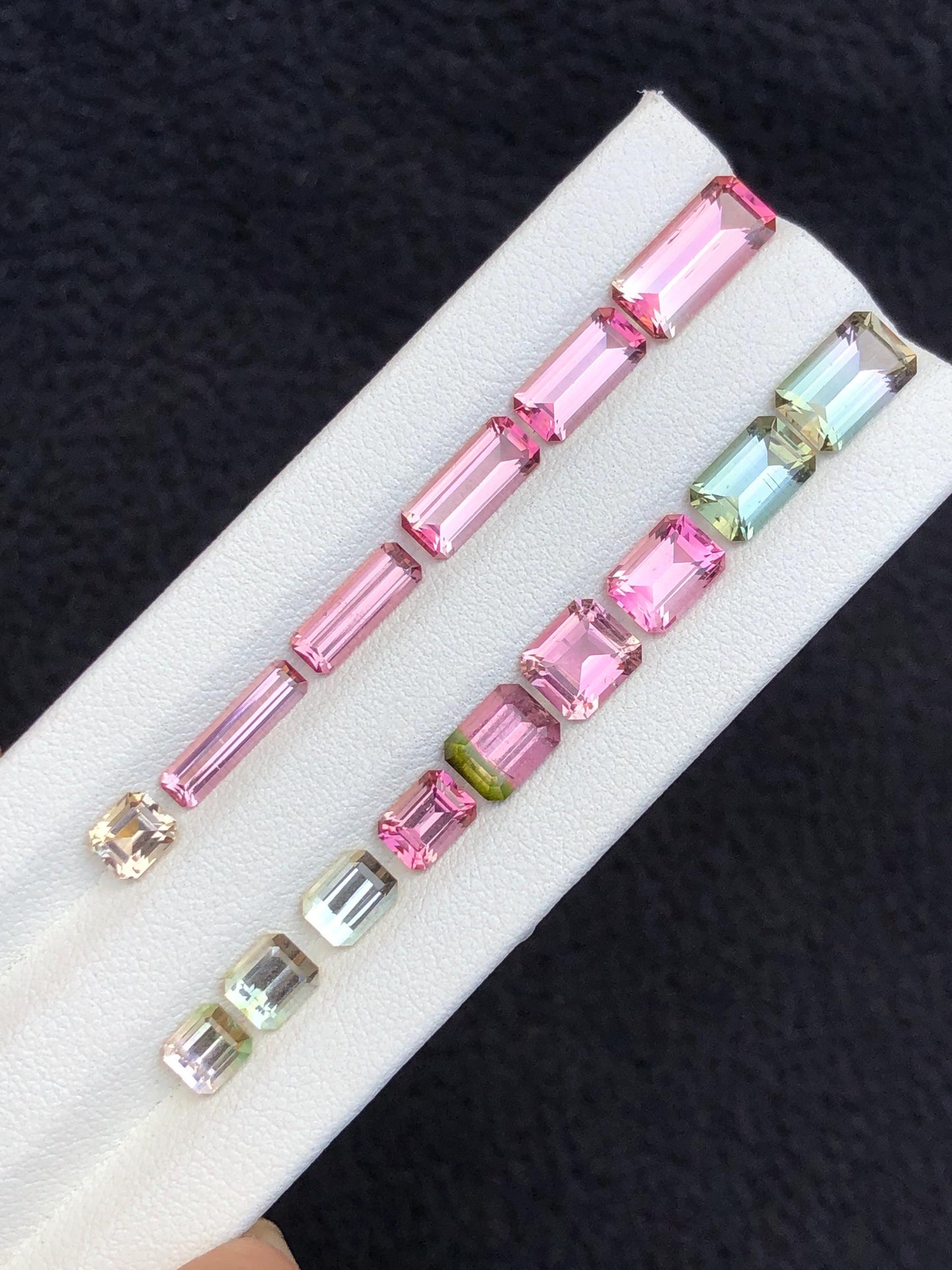 15.30 carats Pink faceted tourmaline lot