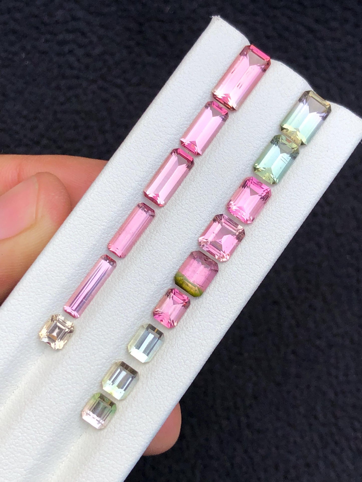 15.30 carats Pink faceted tourmaline lot