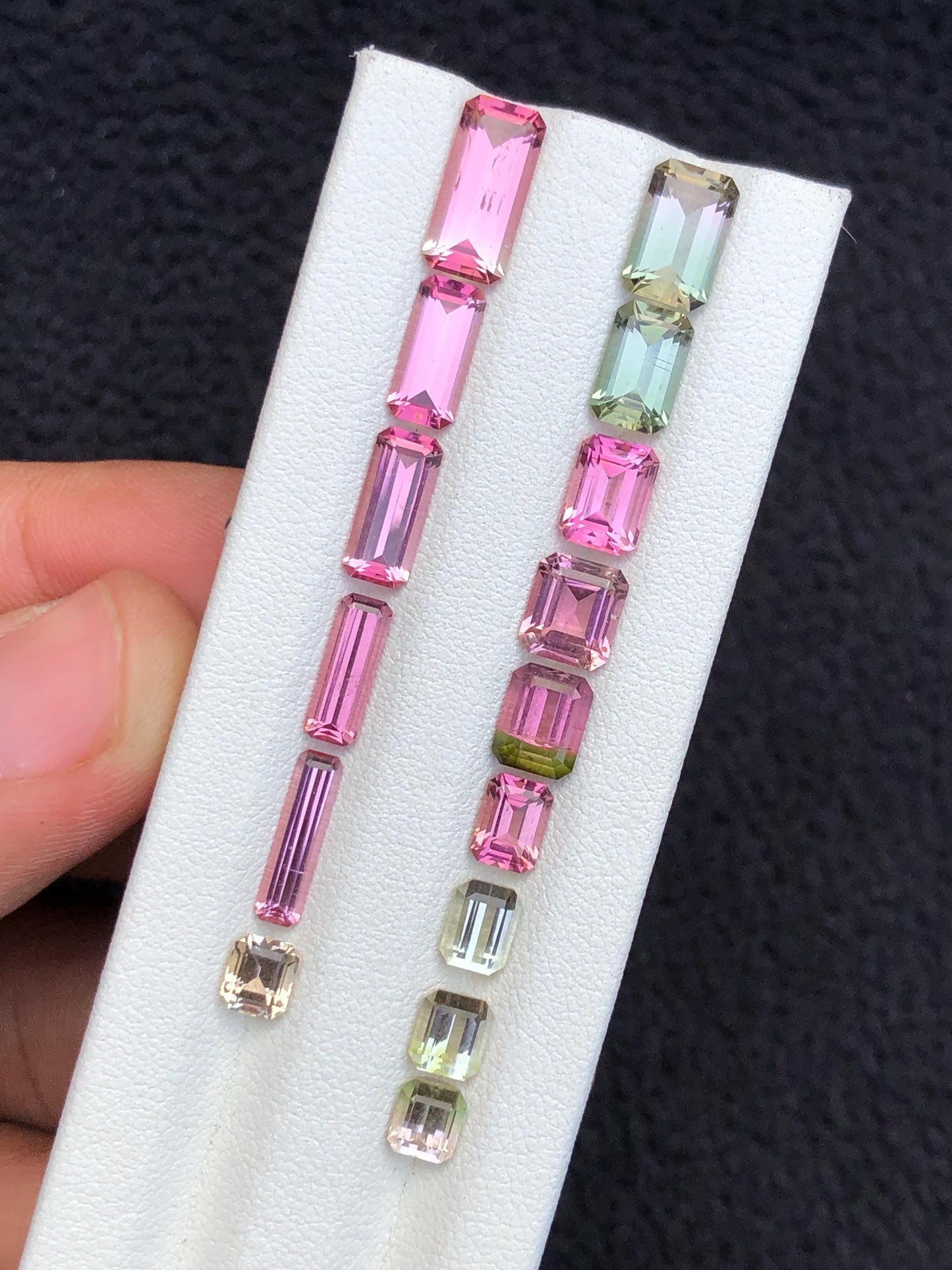 15.30 carats Pink faceted tourmaline lot