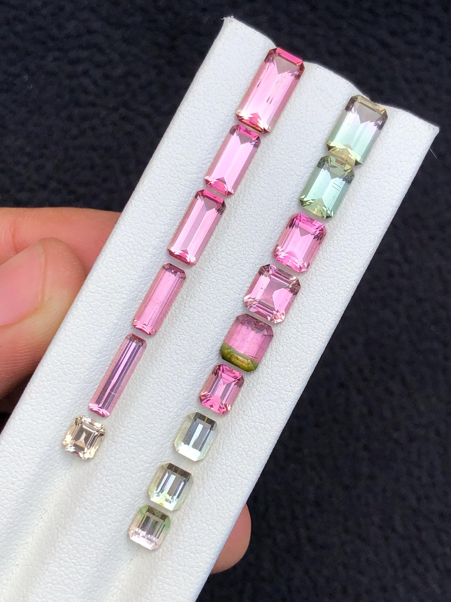 15.30 carats Pink faceted tourmaline lot