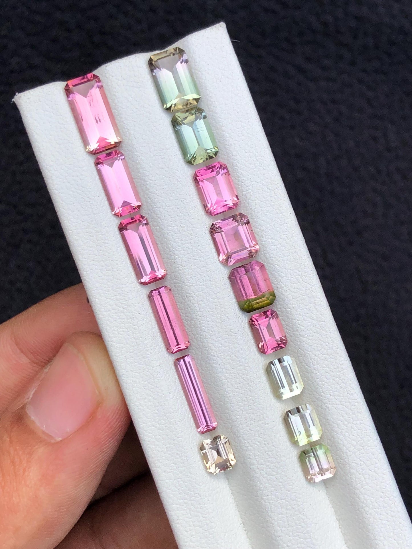 15.30 carats Pink faceted tourmaline lot