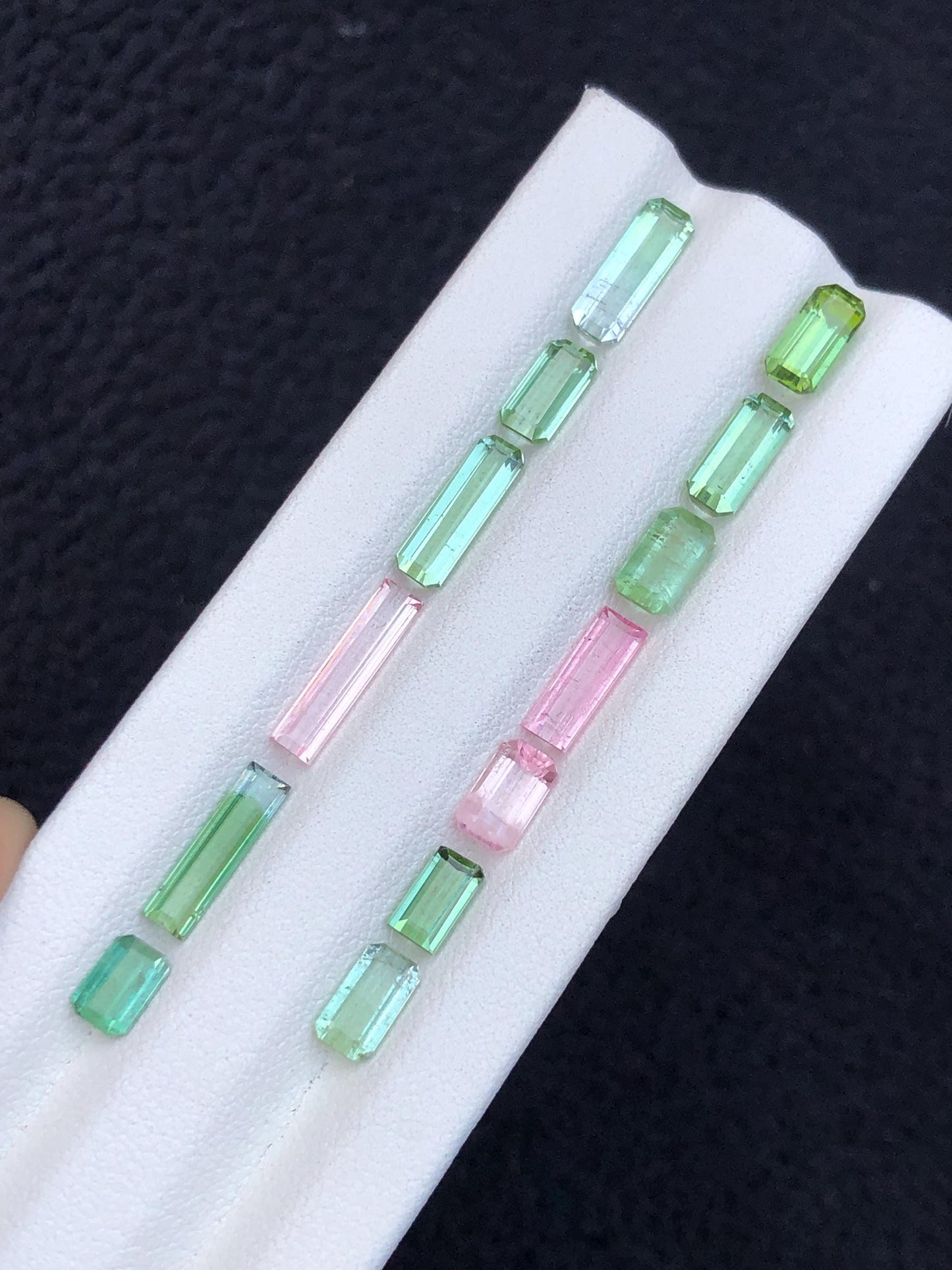 12.60 carats faceted tourmaline lot origin Afghanistan