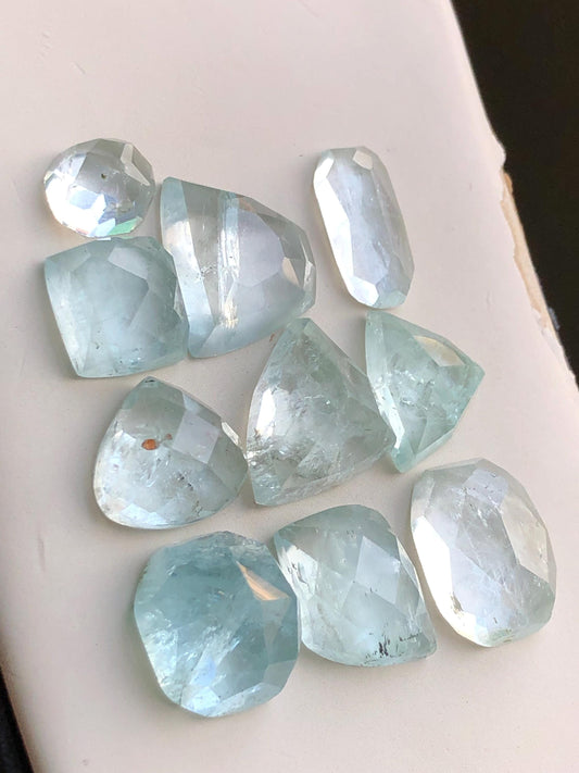 77.20 carats Aquamarine rose cuts lot