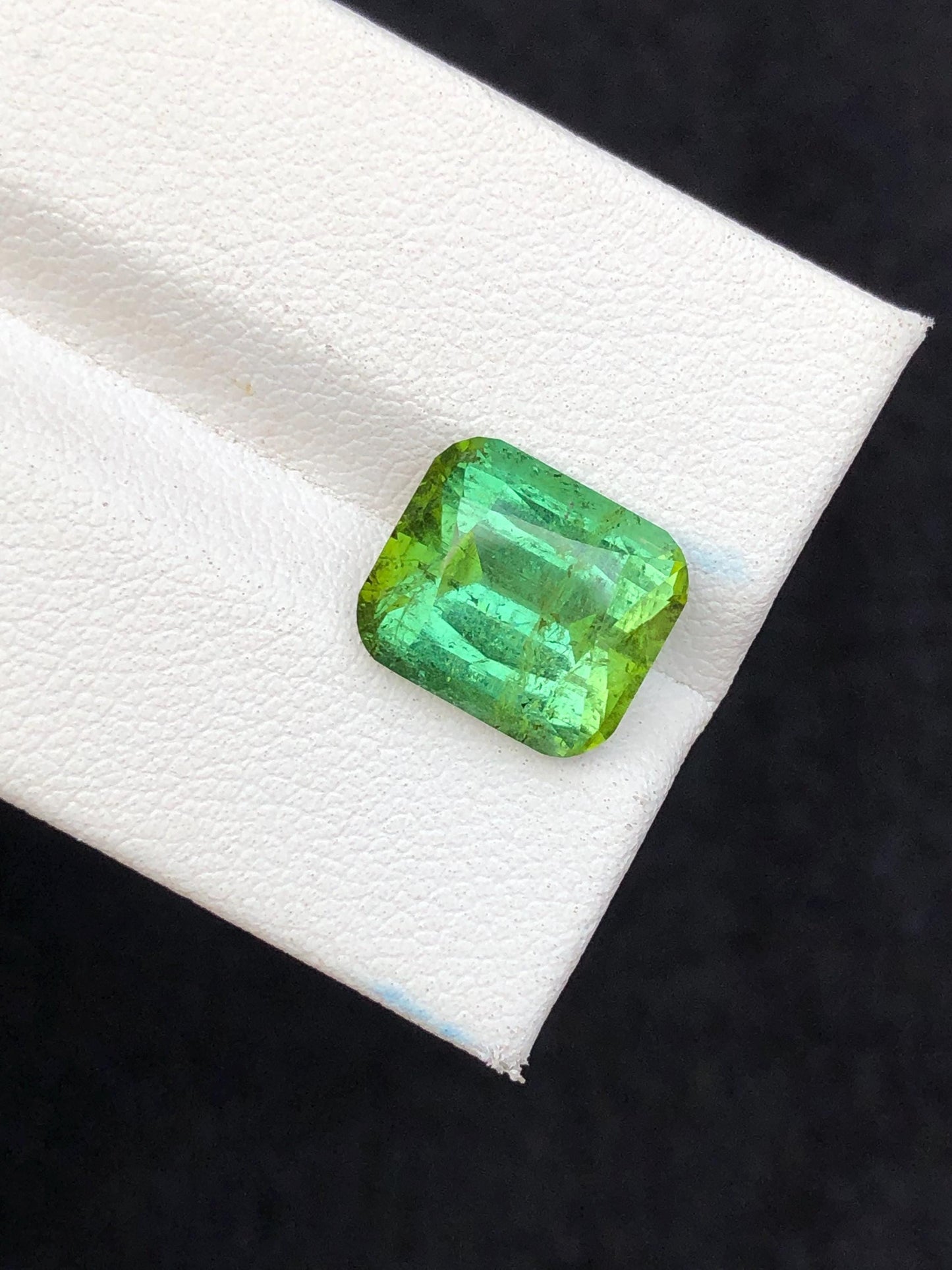 5.60 carat Green faceted tourmaline