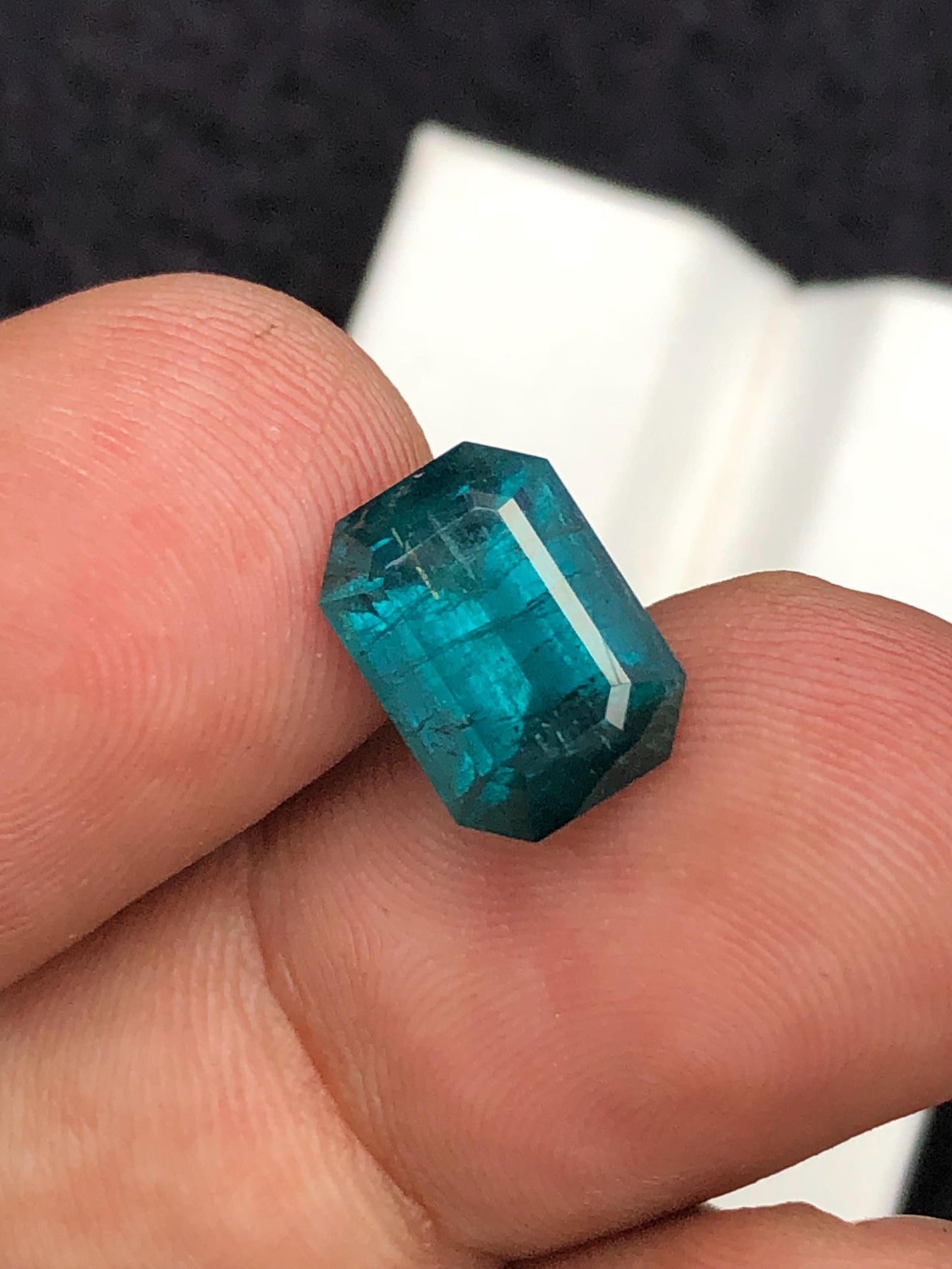 4.20 carat Bluish tourmaline origin Afghanistan