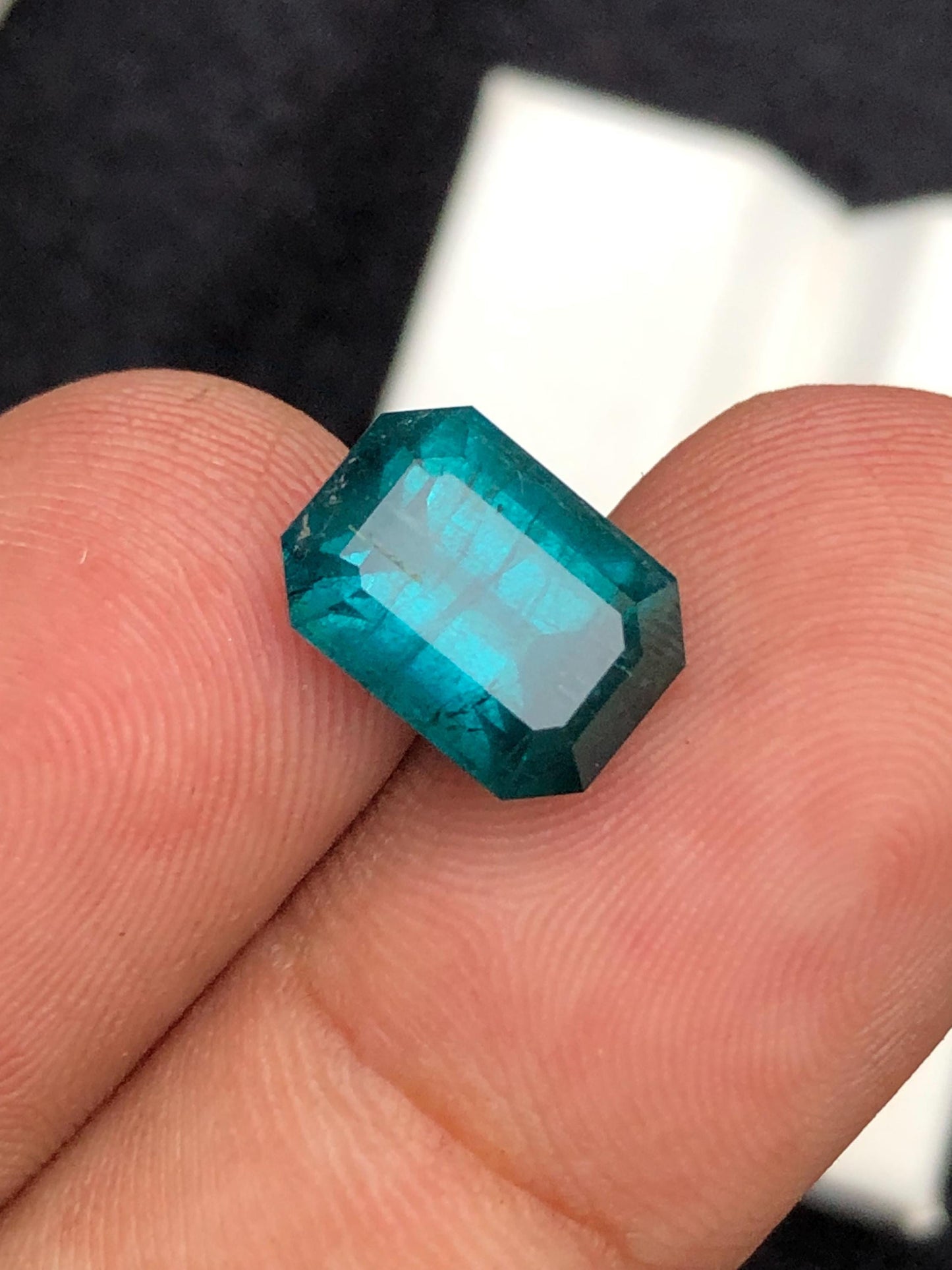 4.20 carat Bluish tourmaline origin Afghanistan