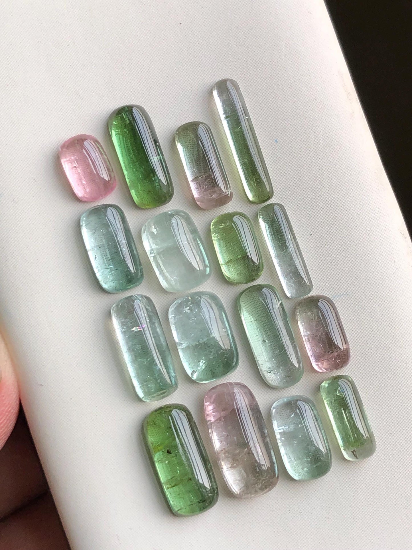 27.80 carats Multi colours tourmaline cabochons lot origin Afghanistan