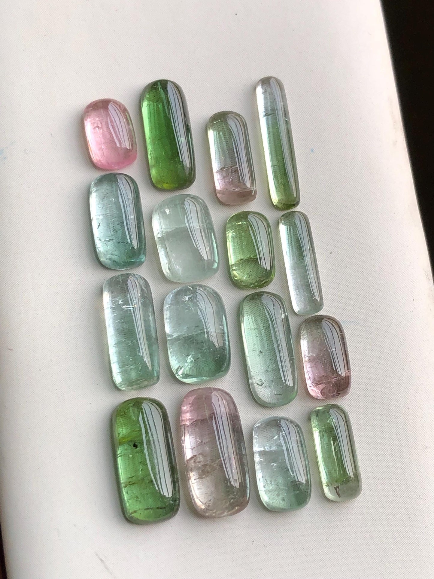 27.80 carats Multi colours tourmaline cabochons lot origin Afghanistan