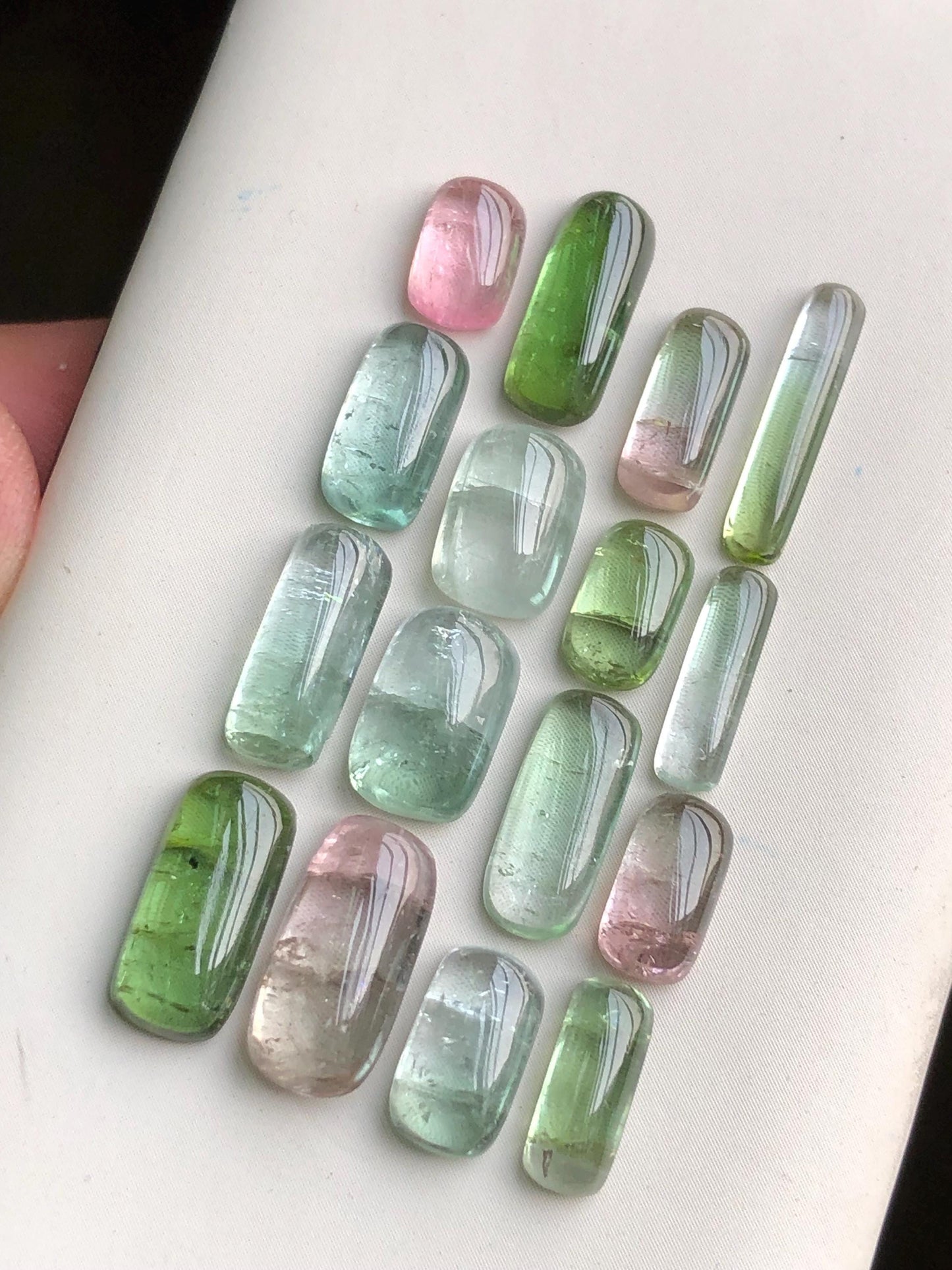 27.80 carats Multi colours tourmaline cabochons lot origin Afghanistan