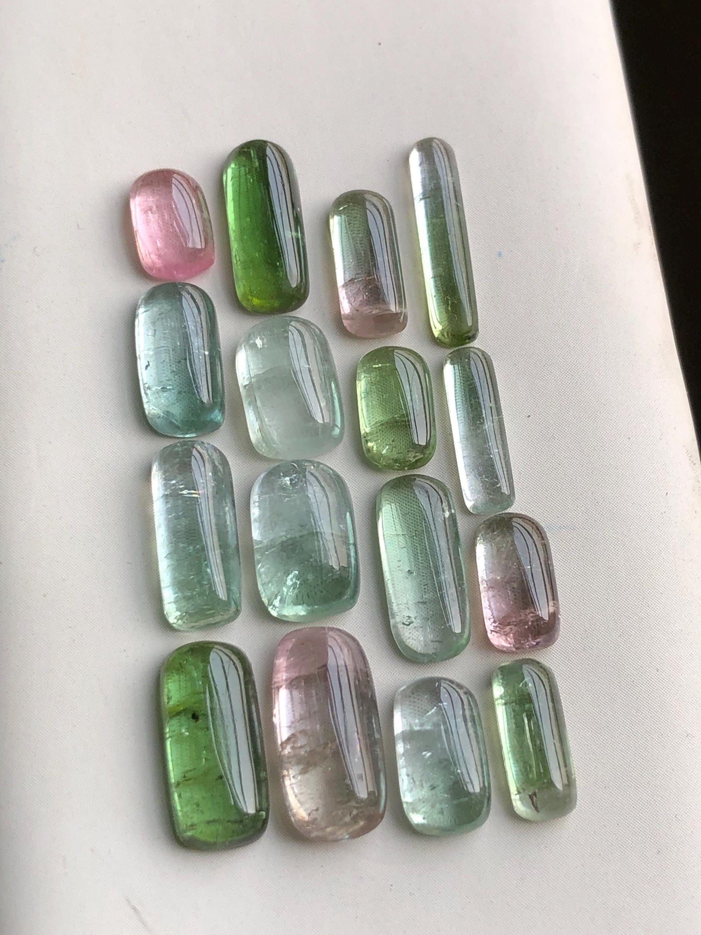 27.80 carats Multi colours tourmaline cabochons lot origin Afghanistan