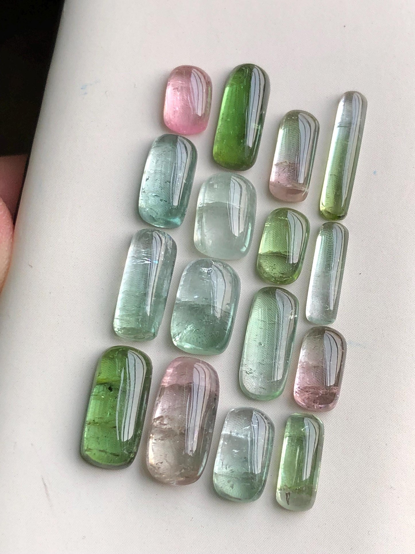 27.80 carats Multi colours tourmaline cabochons lot origin Afghanistan