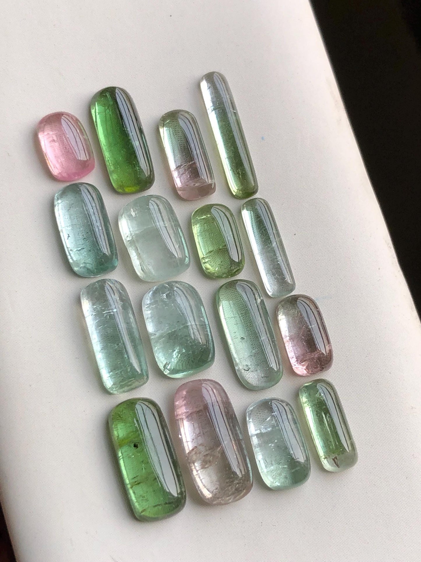 27.80 carats Multi colours tourmaline cabochons lot origin Afghanistan