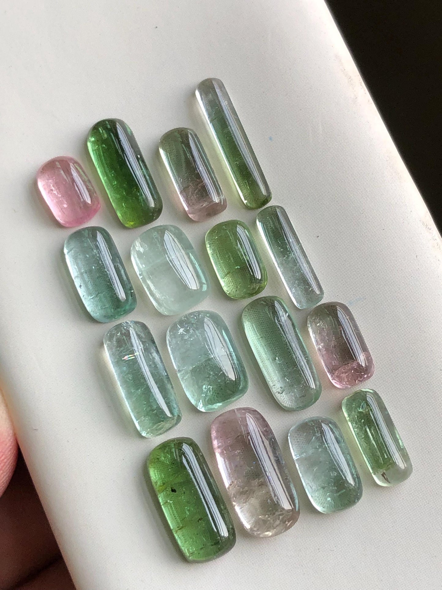 27.80 carats Multi colours tourmaline cabochons lot origin Afghanistan