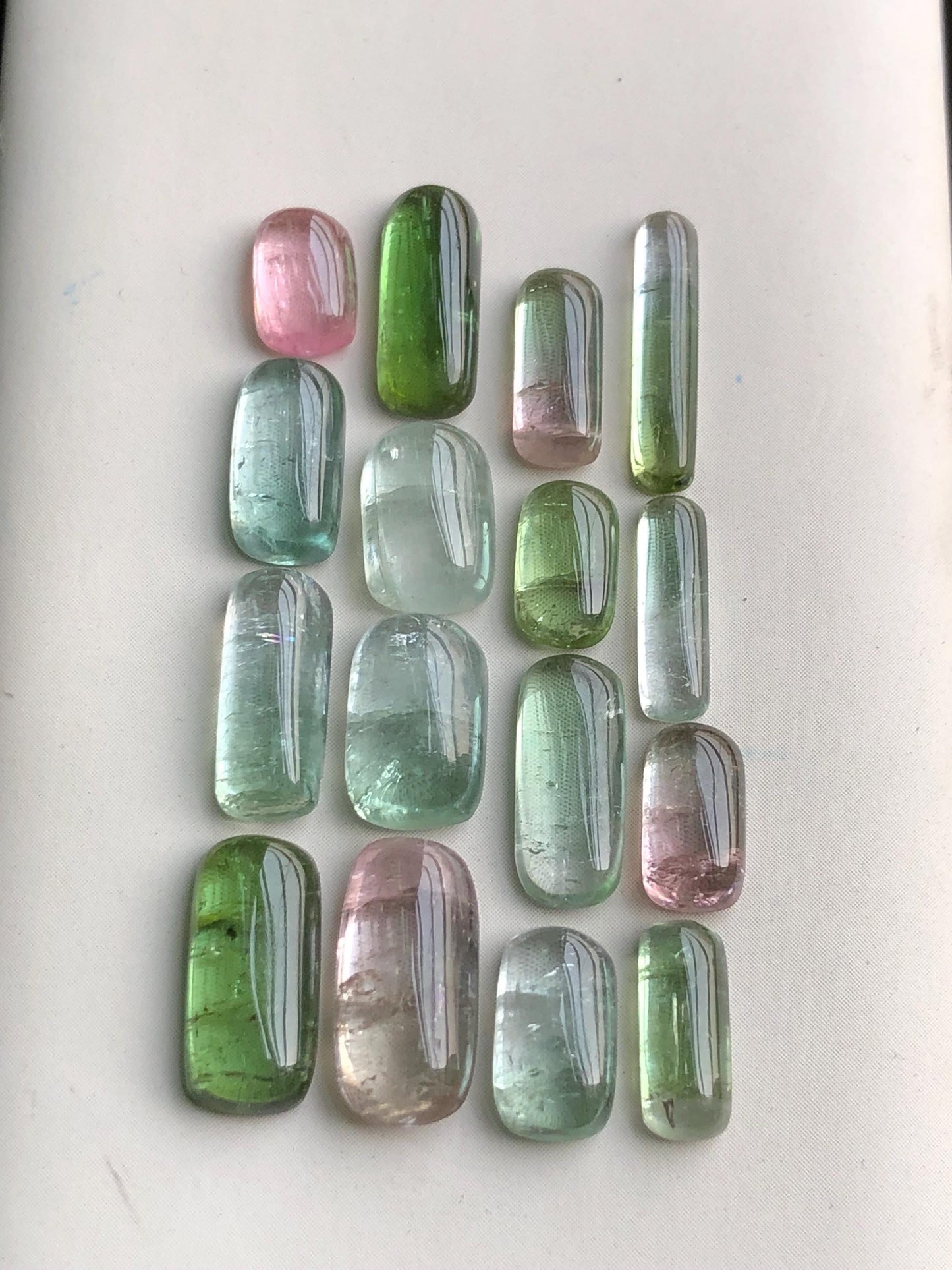 27.80 carats Multi colours tourmaline cabochons lot origin Afghanistan