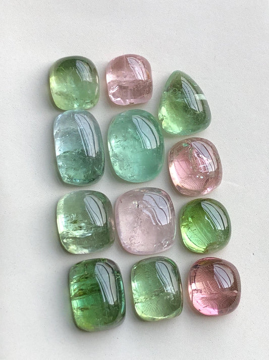 41 carats Multi colours tourmaline cabochons lot origin Afghanistan kunar mine