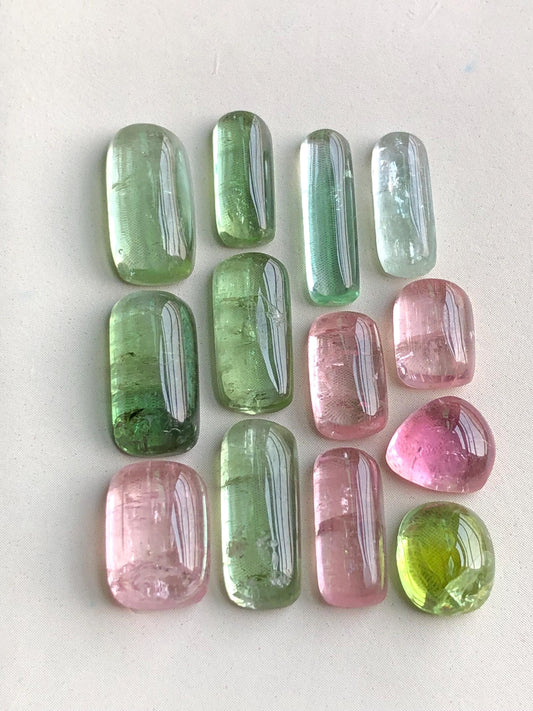 37 carats Multi colours tourmaline cabochons lot origin Afghanistan kunar mine