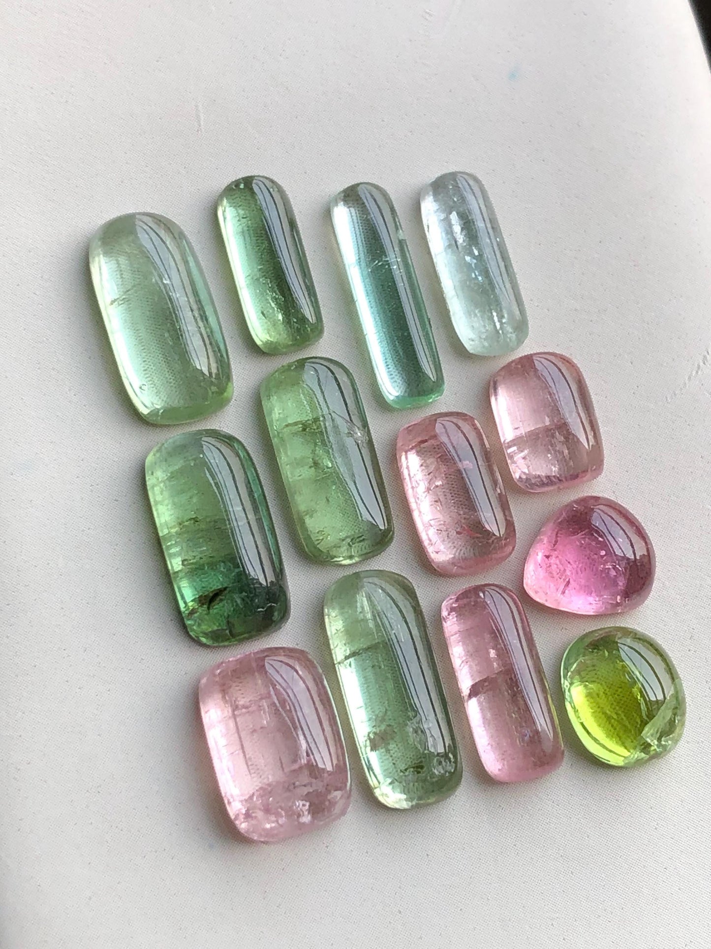 37 carats Multi colours tourmaline cabochons lot origin Afghanistan kunar mine