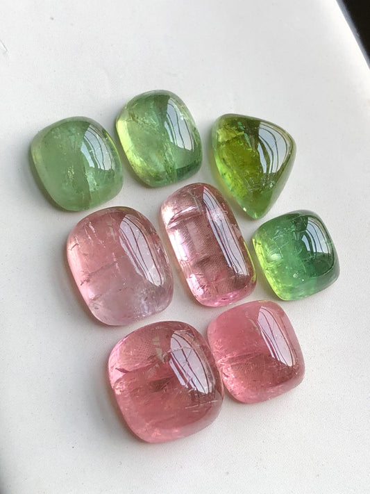 55.50 carats Multi colours tourmaline cabochons lot origin Afghanistan kunar mine