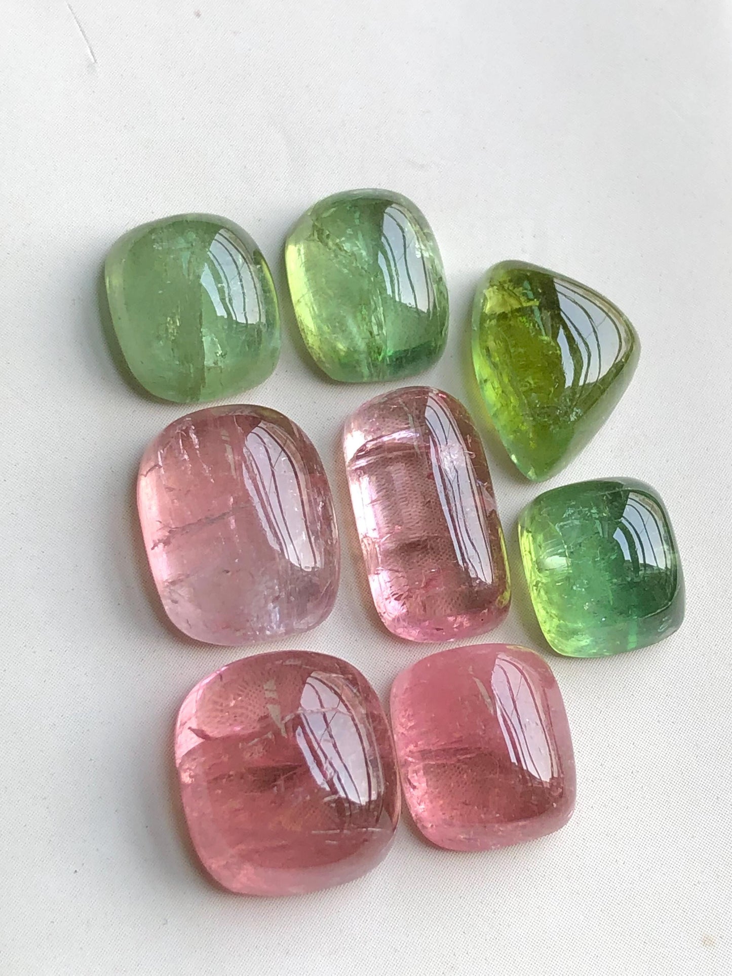 55.50 carats Multi colours tourmaline cabochons lot origin Afghanistan kunar mine