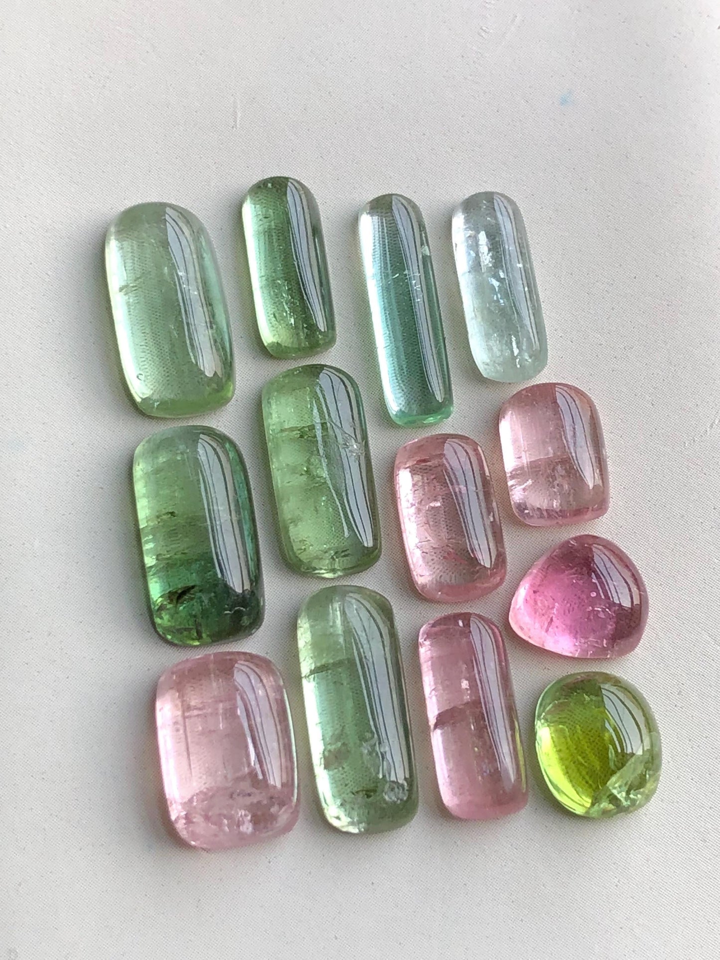 37 carats Multi colours tourmaline cabochons lot origin Afghanistan kunar mine