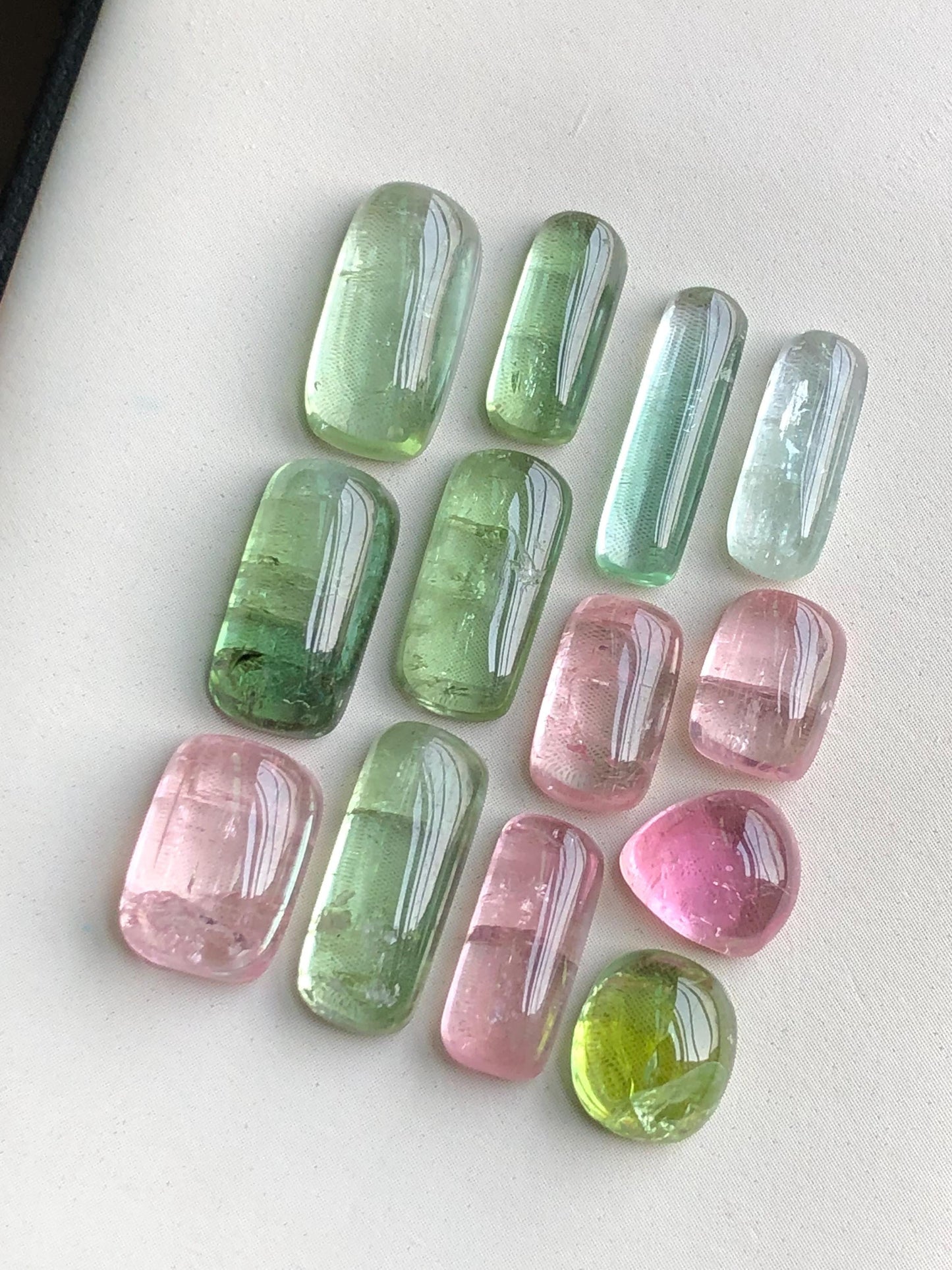 37 carats Multi colours tourmaline cabochons lot origin Afghanistan kunar mine