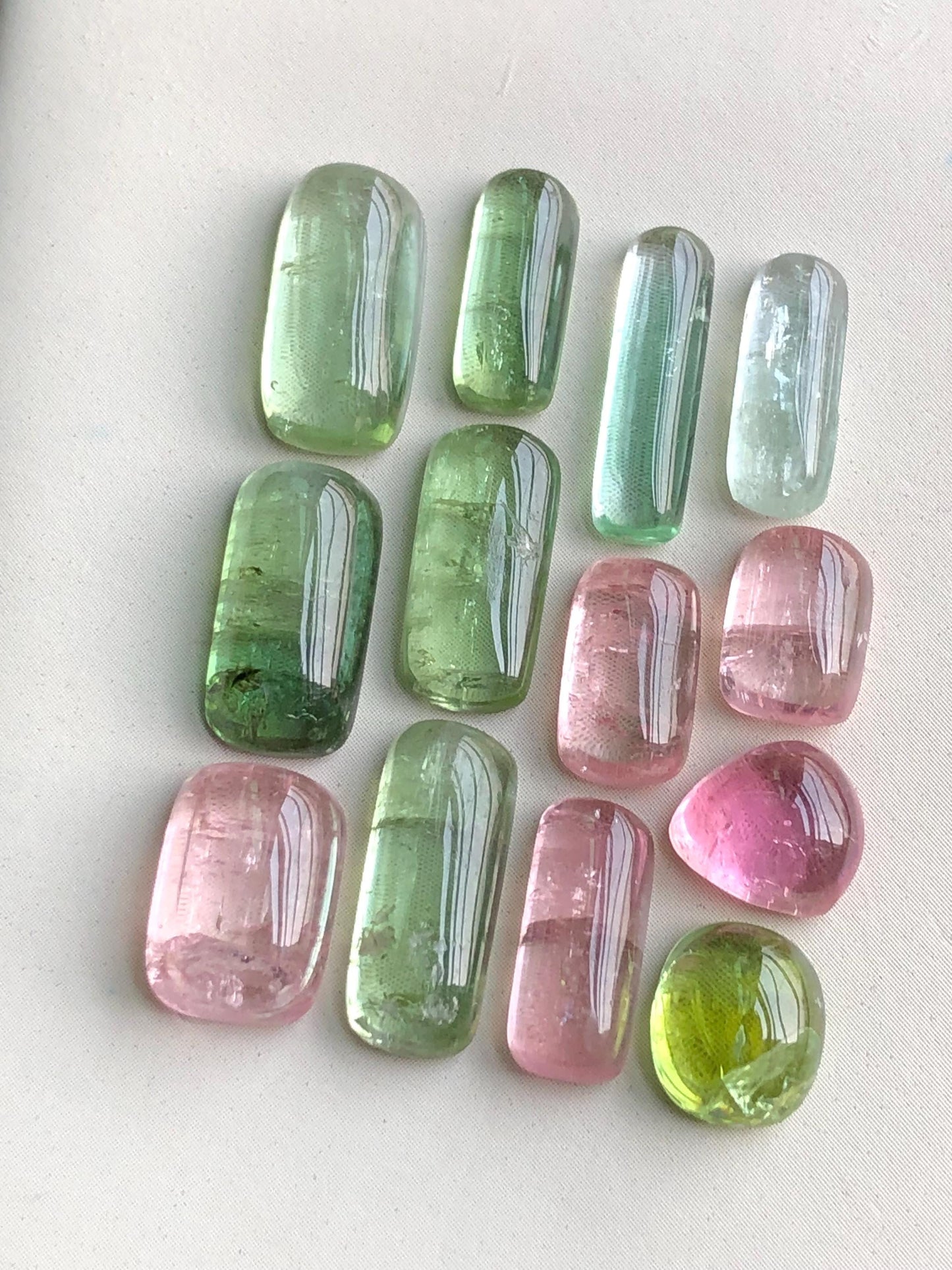 37 carats Multi colours tourmaline cabochons lot origin Afghanistan kunar mine