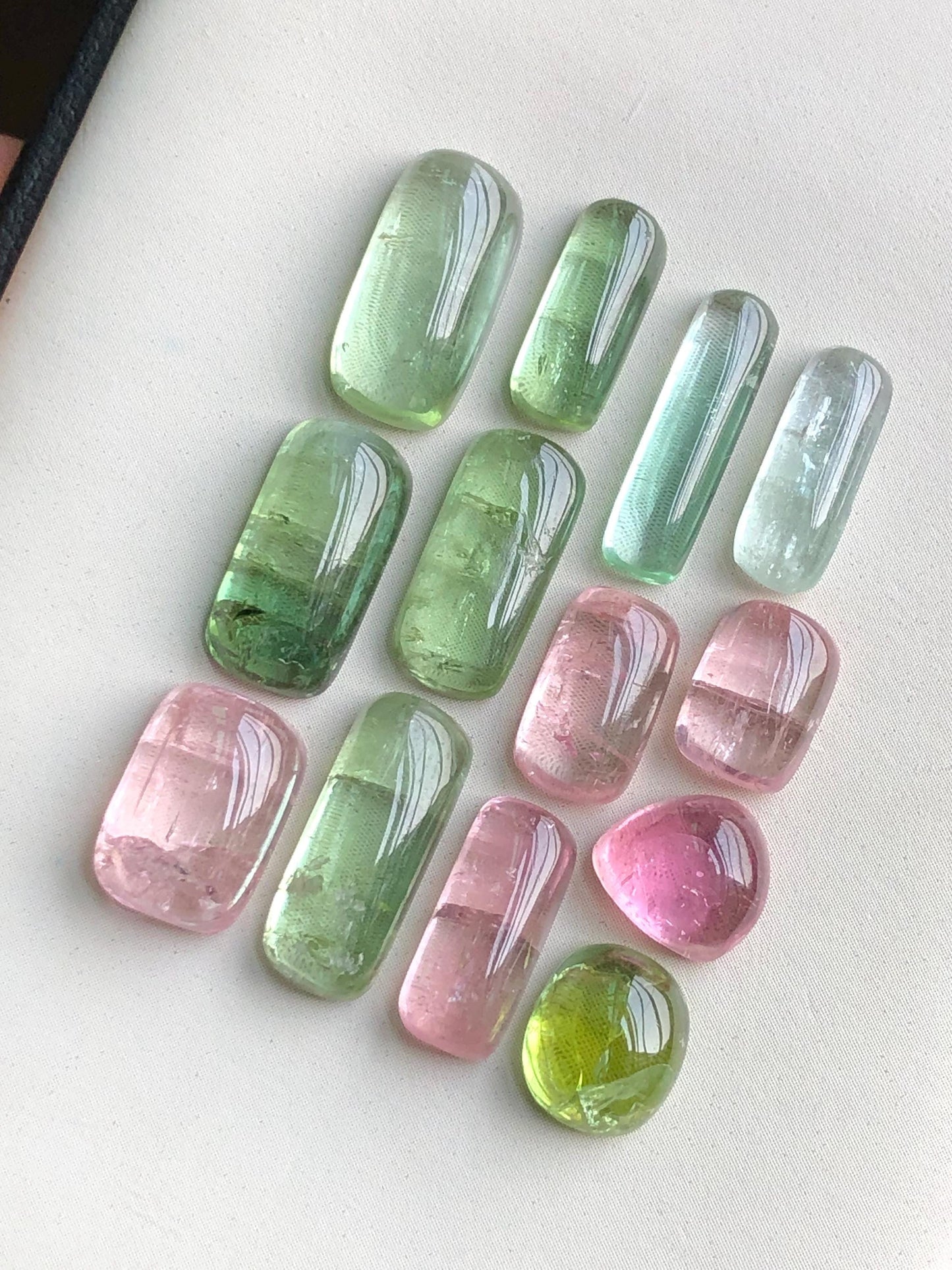 37 carats Multi colours tourmaline cabochons lot origin Afghanistan kunar mine