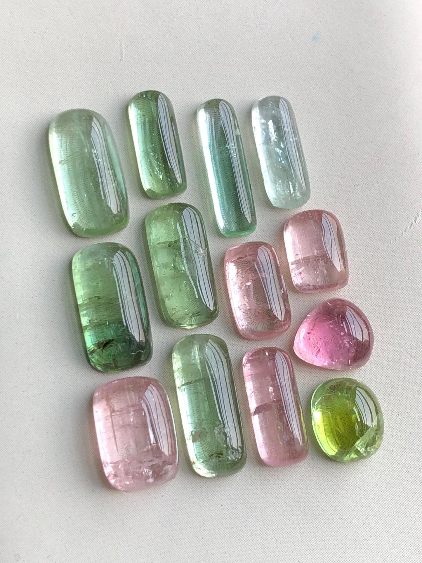 37 carats Multi colours tourmaline cabochons lot origin Afghanistan kunar mine