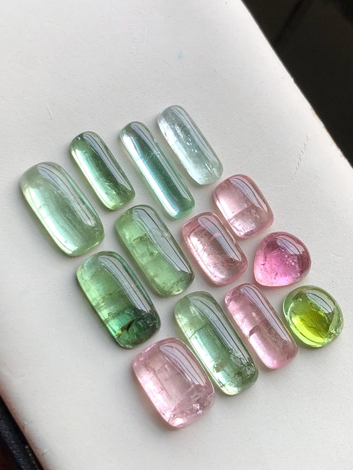 37 carats Multi colours tourmaline cabochons lot origin Afghanistan kunar mine