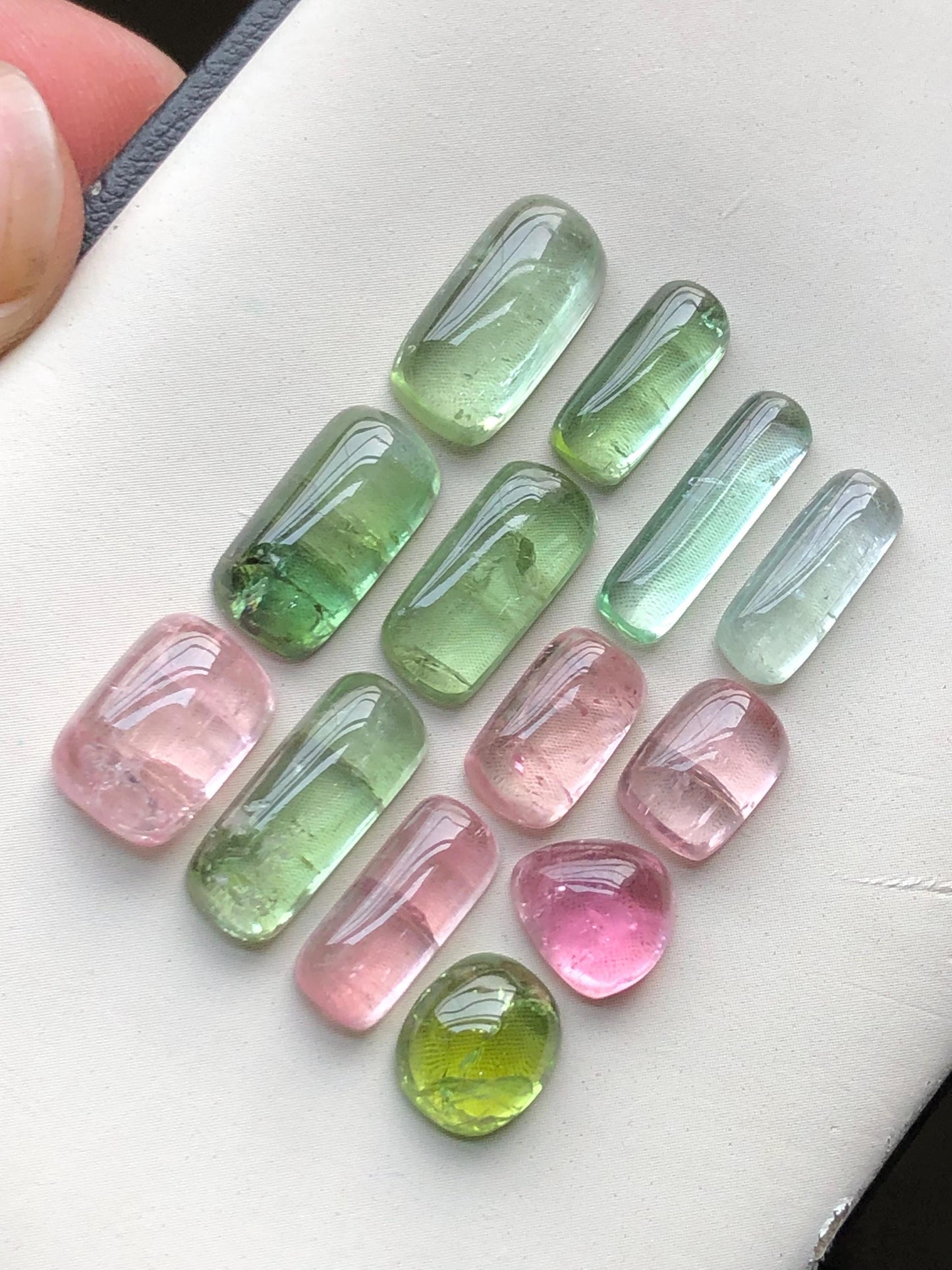 37 carats Multi colours tourmaline cabochons lot origin Afghanistan kunar mine