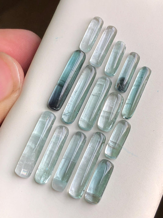 Sea foam tourmaline cabochons 24.70 carats