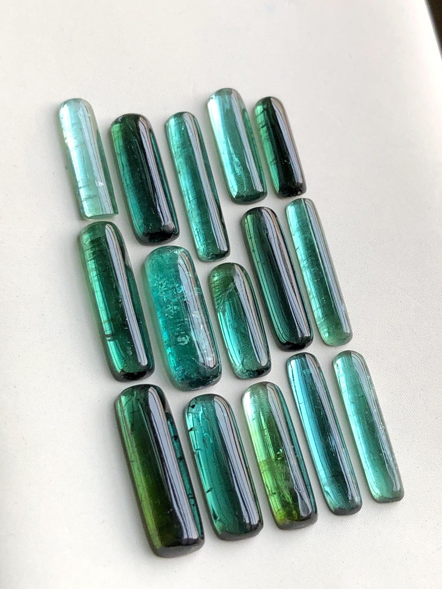 Green tourmaline cabochon lot 25 carats natural