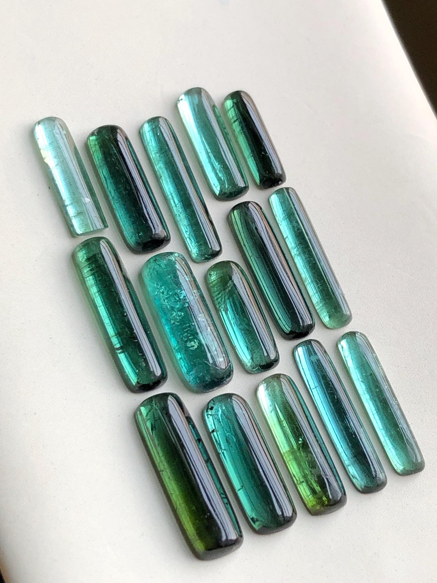 Green tourmaline cabochon lot 25 carats natural