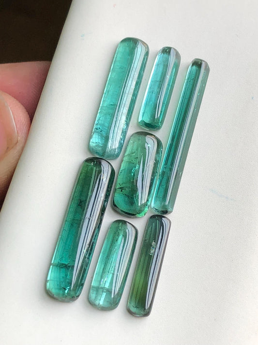 Blue green tourmaline cabochons 25 carats natural