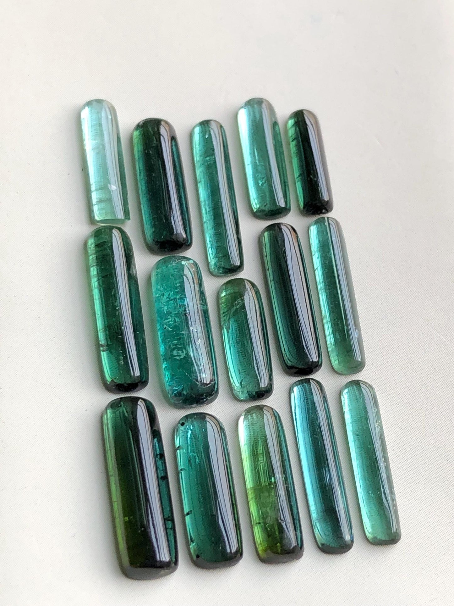 Green tourmaline cabochon lot 25 carats natural