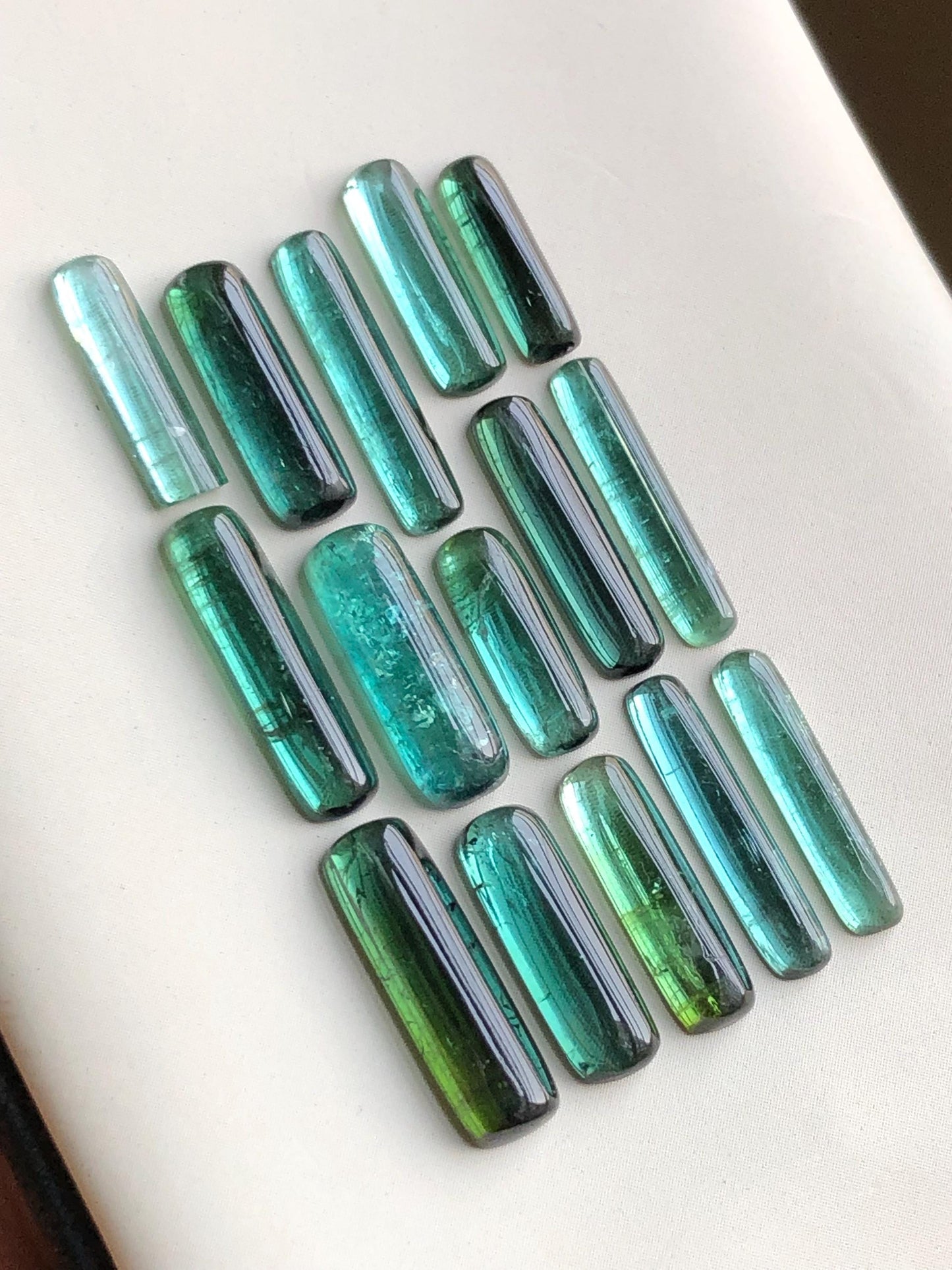 Green tourmaline cabochon lot 25 carats natural