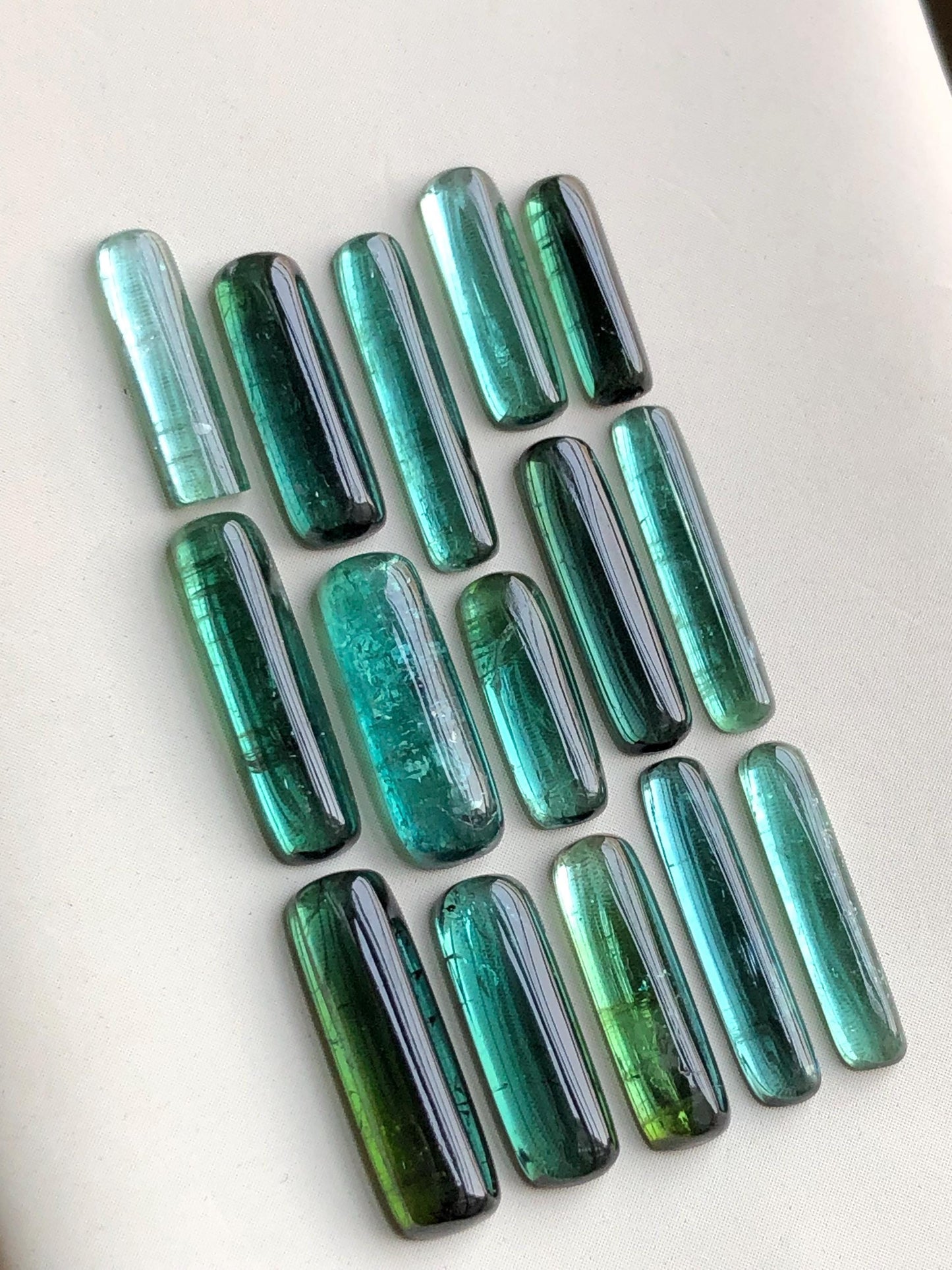 Green tourmaline cabochon lot 25 carats natural